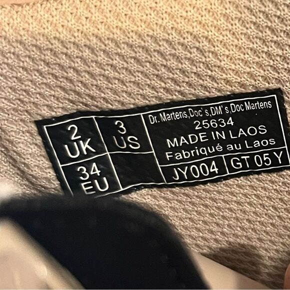 Doc Martens Vintage Taupe Combat Boots Size‎ 3 - Picture 8 of 9